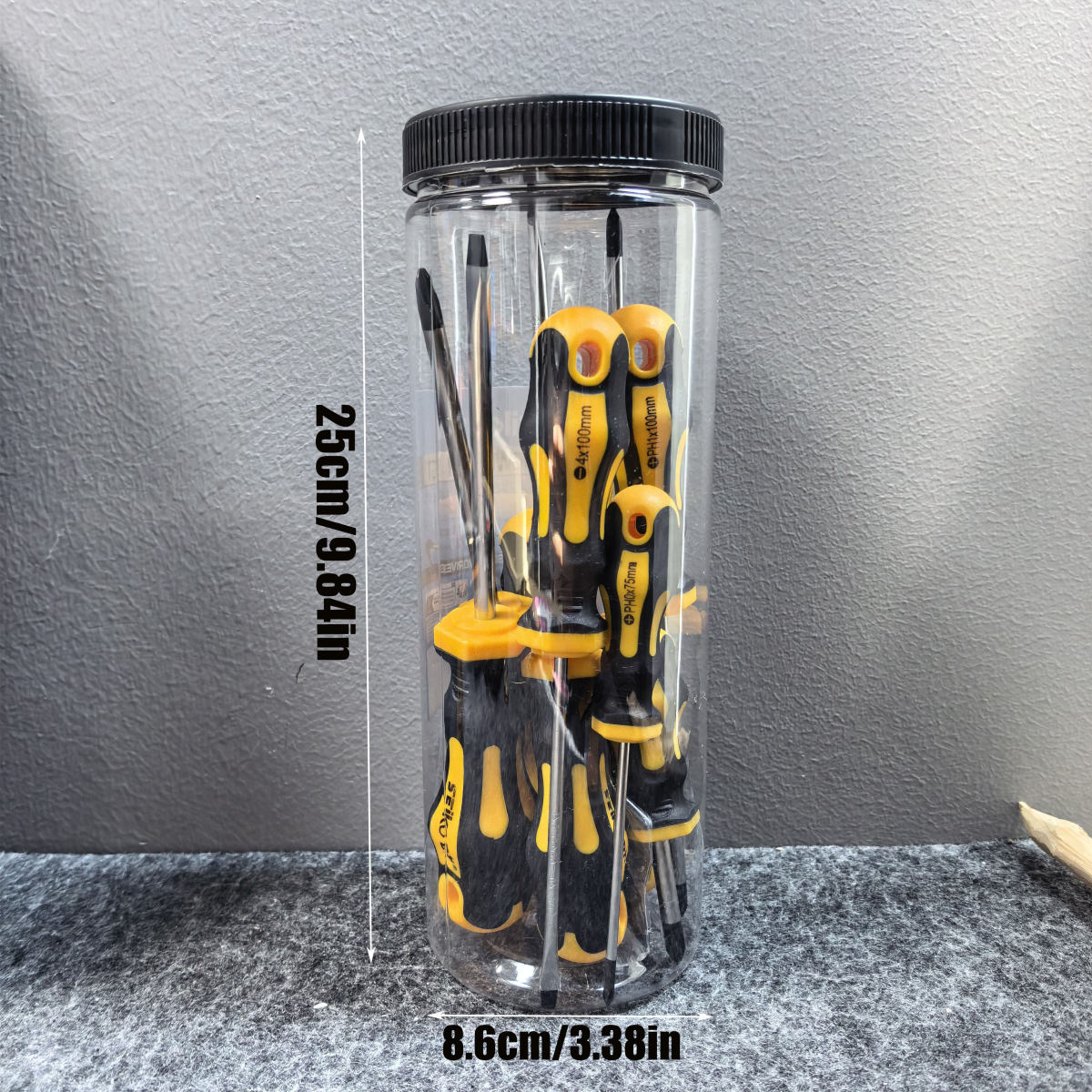 Screwdriver Set, 10 Pcs Set With Handle Screwdrivers And 2 Portable Screwdriver Bits, Including Flathead 5mm, 6mm, And Phillips PH0, PH1, PH2 Bits, Suitable For Home Repairs