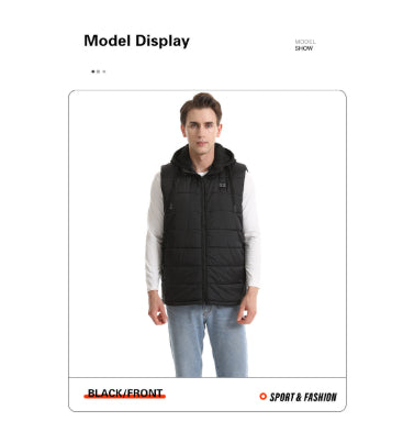 Smart Self-heating Vest Male Hat Charging Heating Thermal Vest