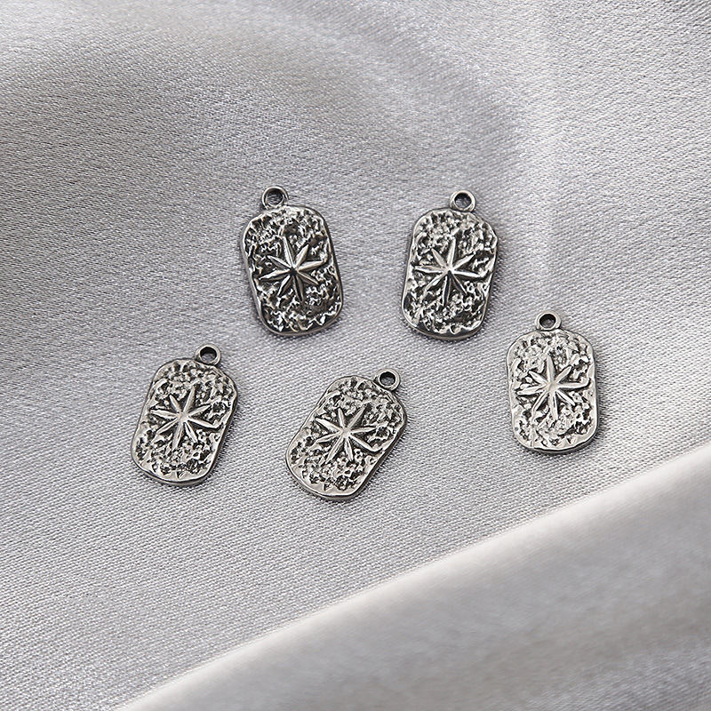 Stainless Steel Ornament Accessories Eight Awn Star Necklace Pendant Diy
