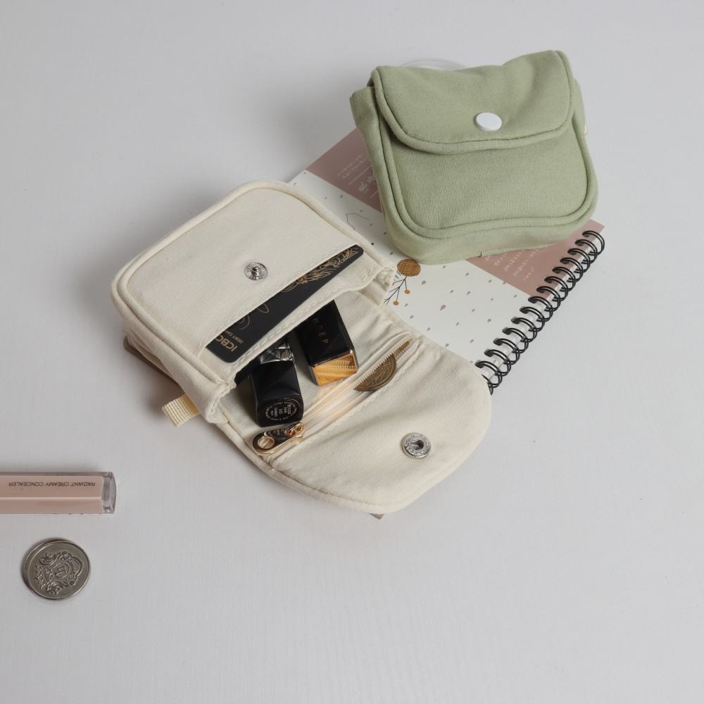 Mini-portable Canvas Cloth Handbag Makeup Cosmetic Bag