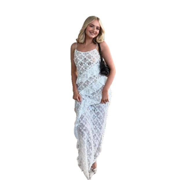 Women's Fashion Best-Seller Floral Lace Sexy European And American Dress