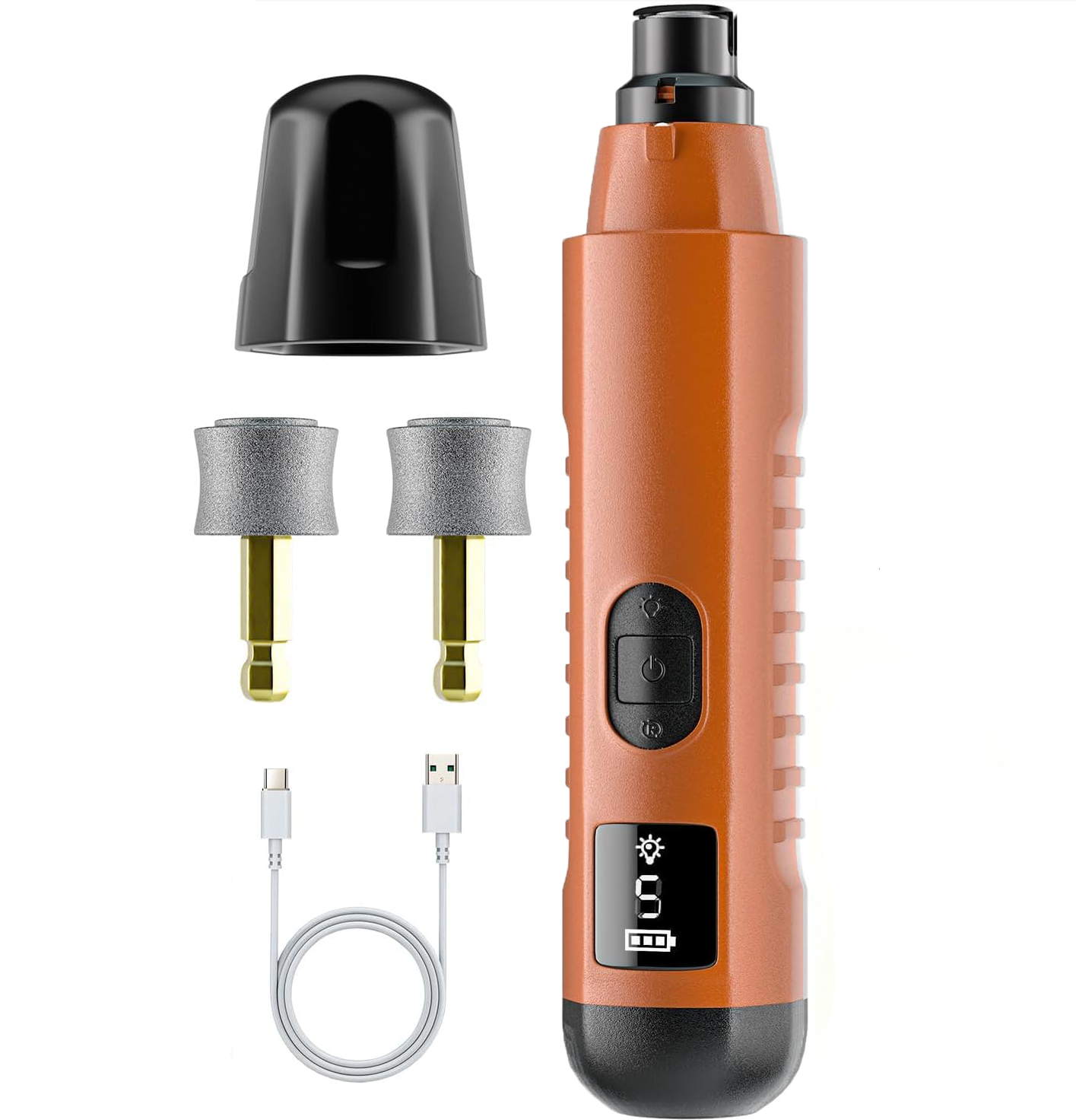 2026 New Silent Groom Pro Dog Nail Grinder, 5-Speed Dog Nail Grinder With Led Light, Quiet Painless Paws Grooming For Small Medium Large Dogs, USB Rechargeable