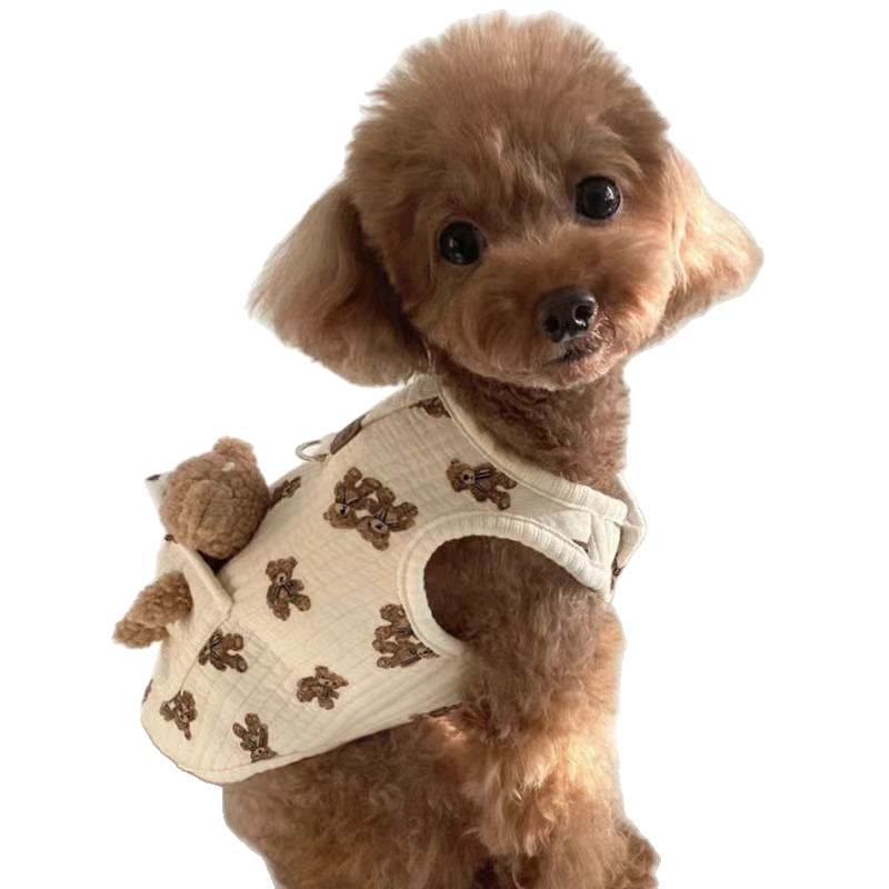 Pet Cotton-padded Coat With Leash Function