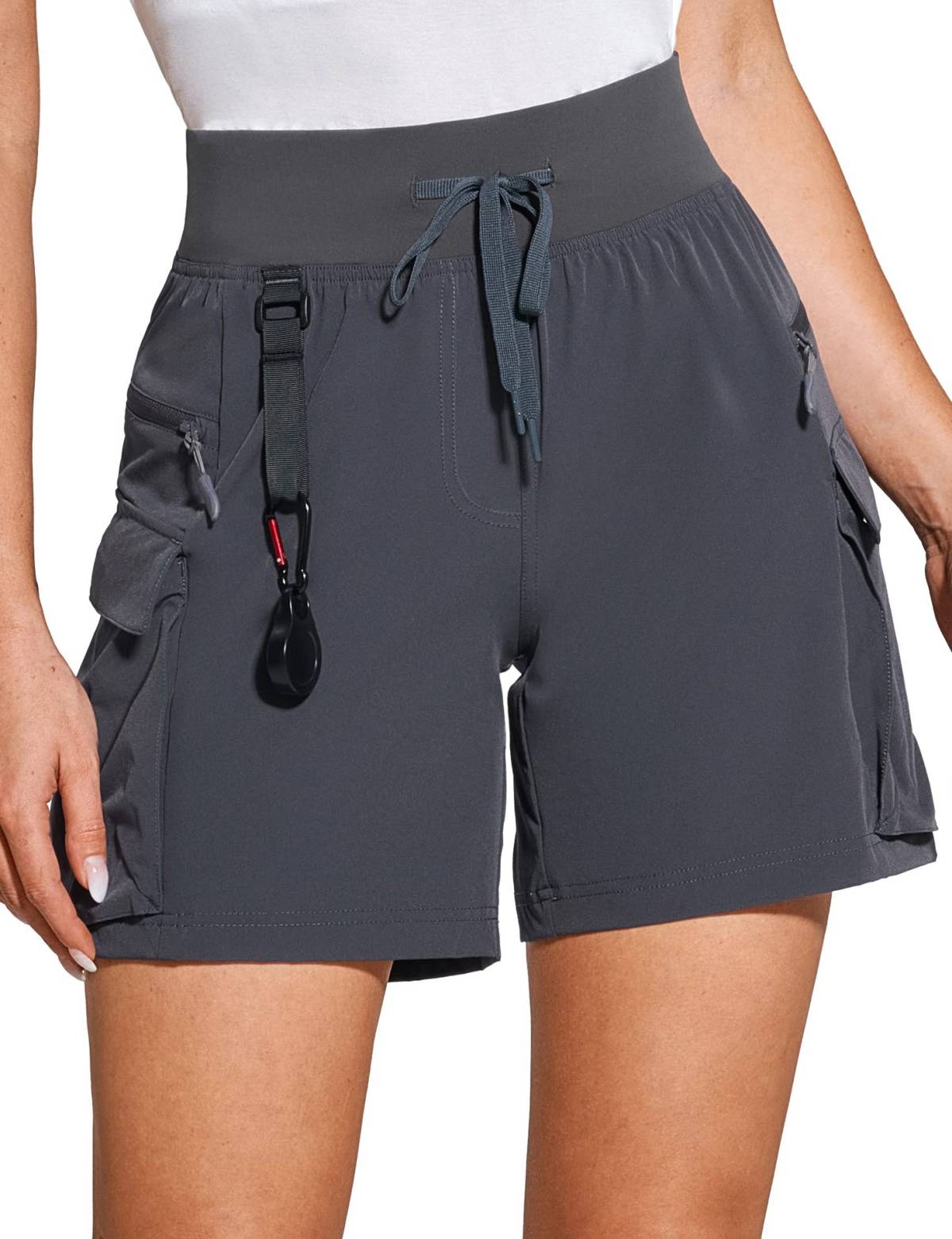New Arrival Women Cargo Shorts, Loose Straight Leg Multi Pockets Outdoor Hiking 5 Inch Shorts, Plus Size Versatile Casual Camping Travel Shorts
