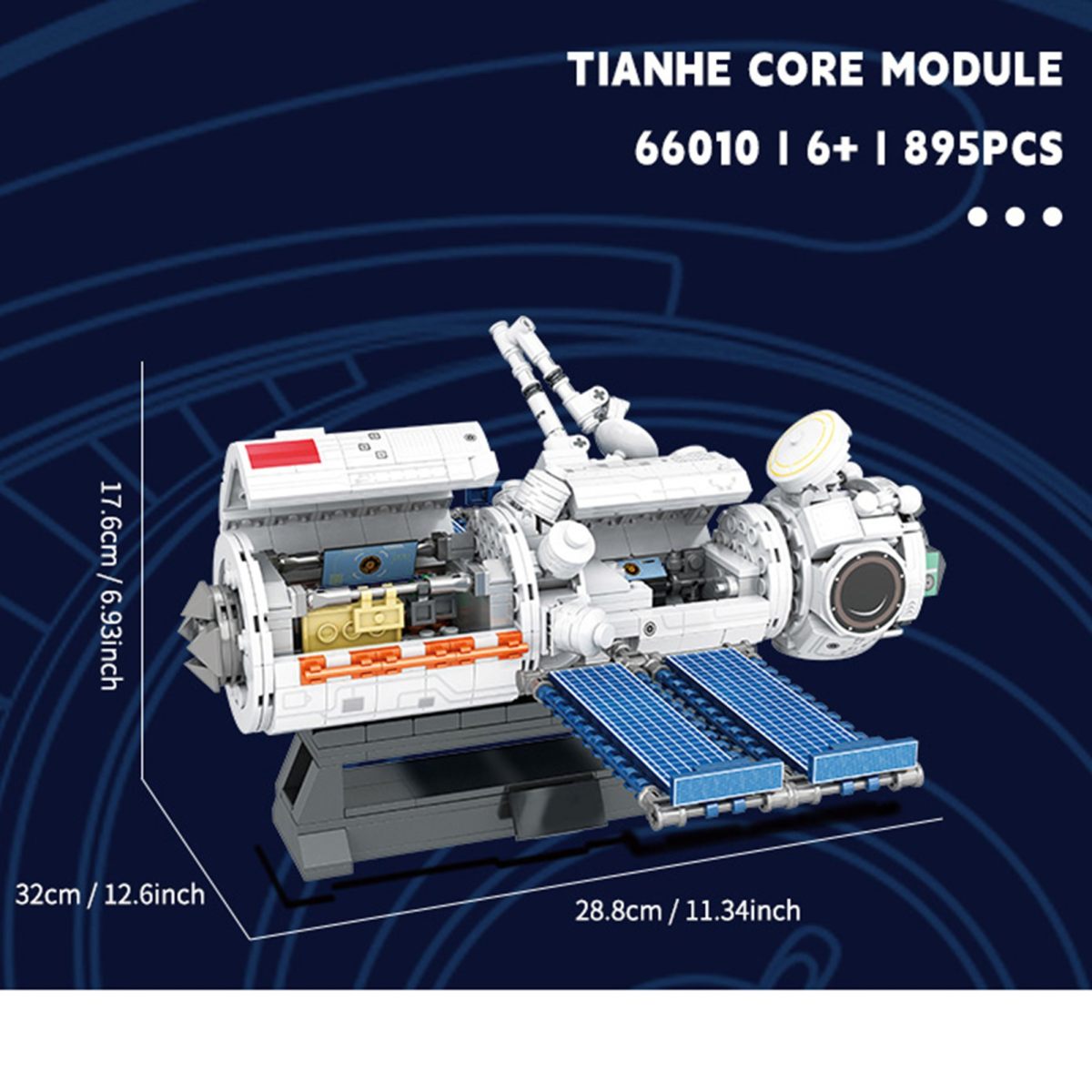 City Space Station Building Set 895 Pieces Kids STEM Projects Science Building Block Toys