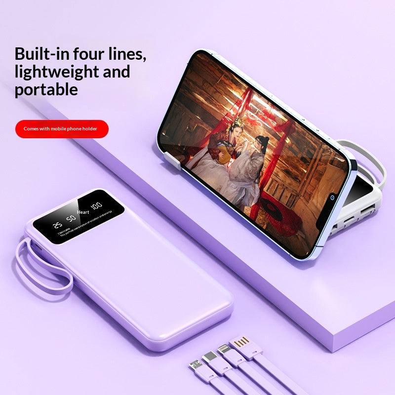 Built-in Cable Multi-port Wired Charging Power Bank