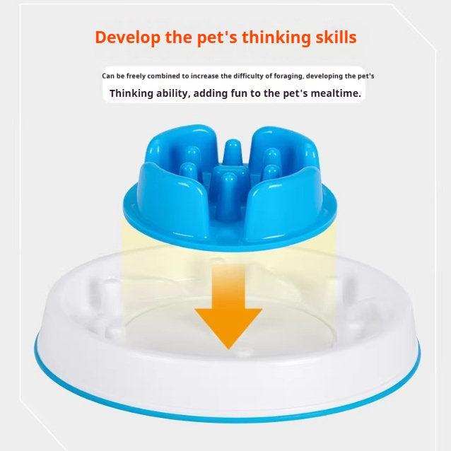 Anti-tipping Anti-choking Slow-feeding Dog Bowl For Cats And Dogs