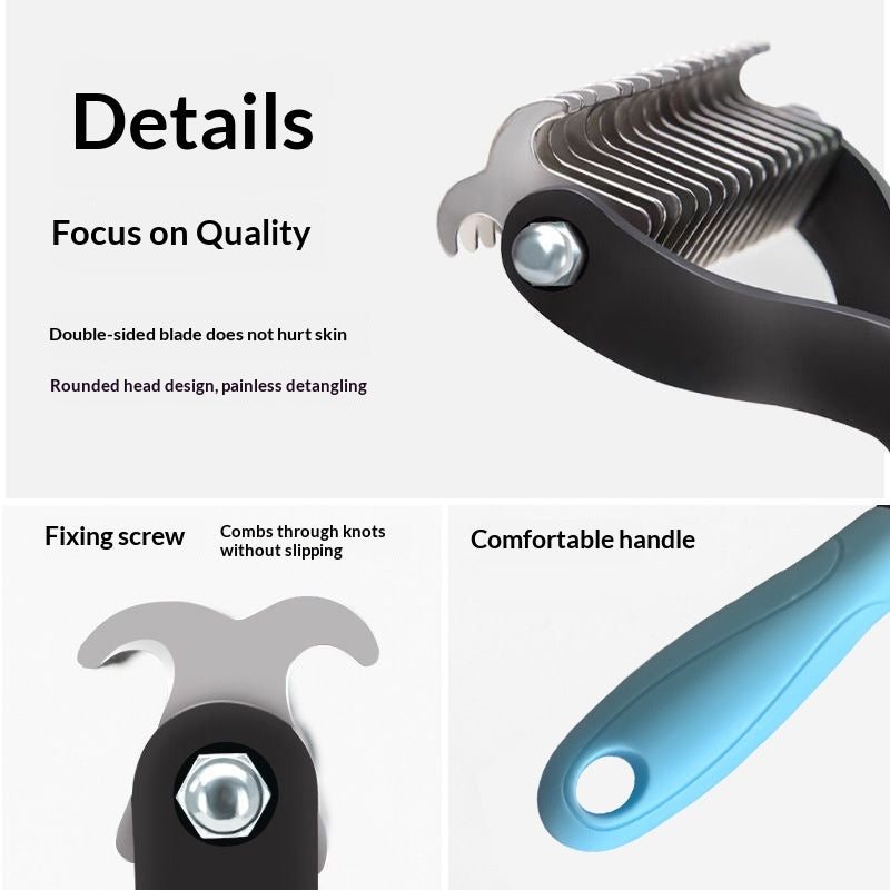 Pet Comb Double-sided Detangling Comb For Grooming And Cleaning Cats