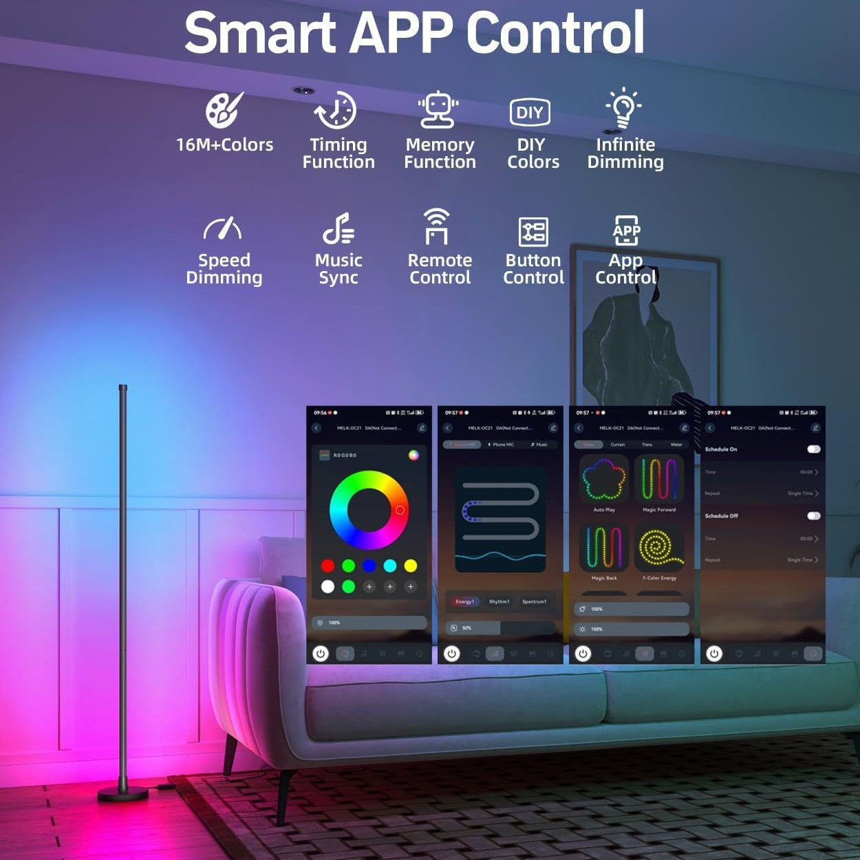 Smart Music Light With Rhythm And Voice Control For Gaming Rooms
