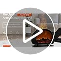 Holwim Fireplace Flame Essential Oil Diffuser - 7 Color Ultrasonic Aromatherapy Humidifier with 7-Mode Running Lights, Rem...
