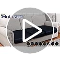 molasofa Leather Look Couch Cushion Covers, Stretch Sofa Cushion Covers for Sectional Armchair Loveseat Protector,Replacem...