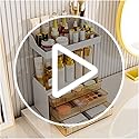 StorBin 3 Large Drawers Makeup Organizer - 5 Tier Bathroom Counter Organizers and Storage, Versatile Perfume Vanity Organi...