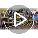 SpaceAid Toy Storage Organizer with 6 Shelves and 12 Bins, Bookshelf/Bookcase, Kids Bin Shelf, Toys Box for Playroom Organ...