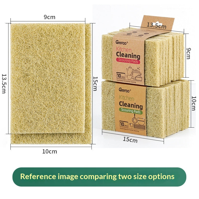 Sisal Scouring Pad Dishcloth Kitchen Cleaning Dishwashing Brush Pot-Cleaning Gadget