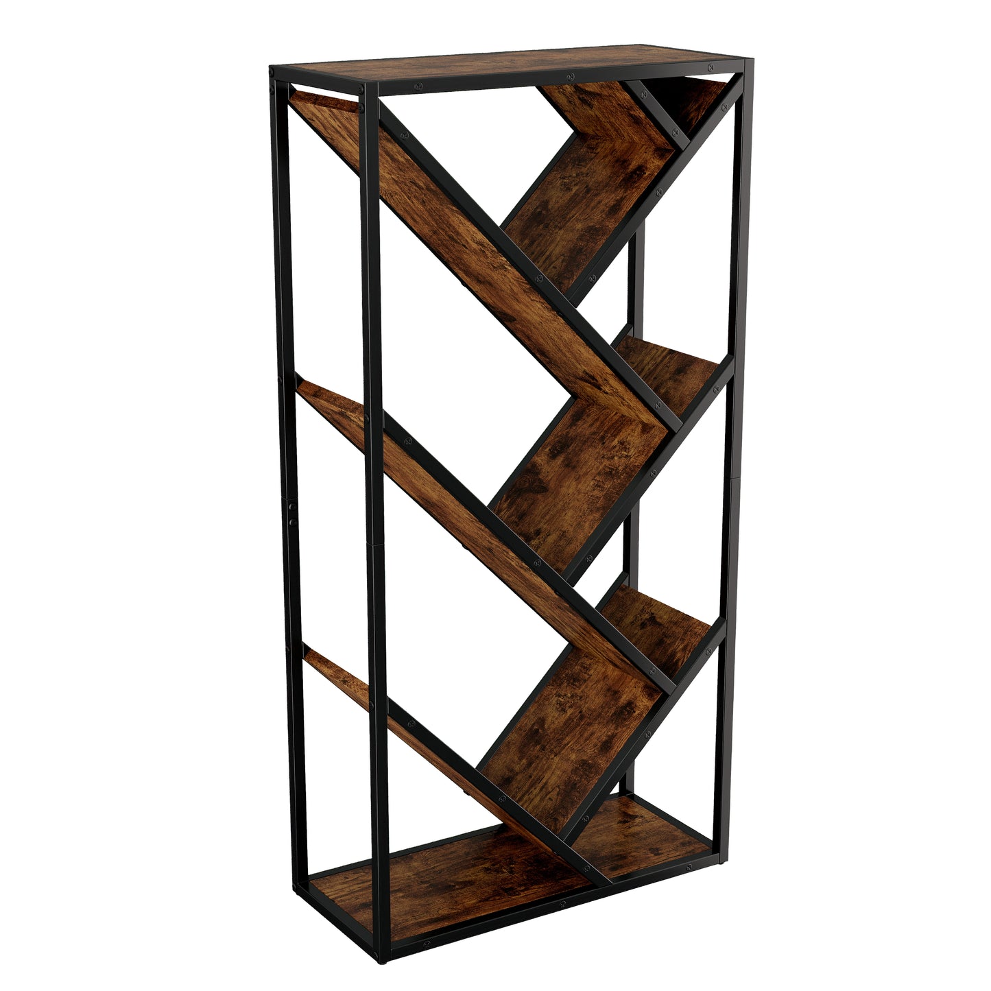 80x35x160cm Tree Shelf Stand Shelf 8 Tiers, Corner Shelf Space Saving, Storage Shelf For Bedroom, Living Room, Home Office, Stable, Anti-Tilt, Bookcase, Shelf