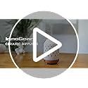 InnoGear Aromatherapy Diffuser, 150ml Ceramic Diffuser Ultrasonic Humidifier Cool Mist Essential Oil Diffusers for Home Ai...