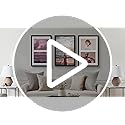 Golden State Art, 12x19 Black Wood Collage Picture Frame with White Mat - Displays Two 8x10 Photos - Real Glass, Sawtooth ...