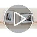 Hongkee 8x10 Picture Frame Set of 2, Made of Real Glass and Distressed White Wooden Frame - Display Picture 5x7 with Mat o...