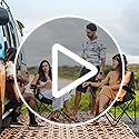 Canpsky 2 Pack Portable Camping Chairs Folding Lawn Chair Outdoor Lightweight Beach Chair with Cup Holder & Carry Bag for ...
