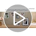 GorYeeFine High End Zinc Alloy 4x6'' White Photo Frame,Classic Vintage Scalloped Design with Enamel Finish & 3.5x5'' Premi...
