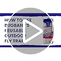 2 Fly Traps Outdoor Fly Trap for Patio with 4 Non-Toxic Dissolvable Bait Refills. Reusable Hanging Bug Catcher Killer for ...