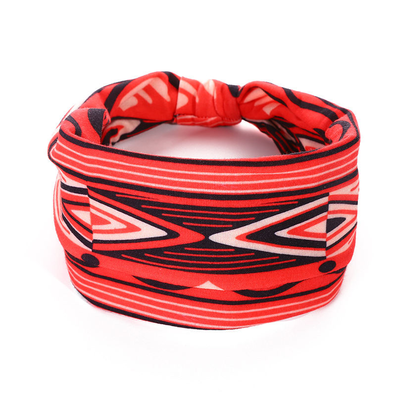 Headscarf African Print Hair Band Elastic Women Sports Yoga Hair Band Wide Brim