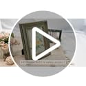 Sapowerntus Vintage 5x7 Picture Frame Gold Line Sage Green Distressed Photo Frames Set Antique Real Glass Wall Hanging Tab...