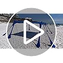 VIONMI Beach Canopy Beach Tent Pop Up Shade 10x10ft Sun Shelter UPF50+ with 8 Sandbags-2 Sand Shovel-4 Aluminum Poles-Grou...