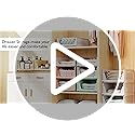 CTSNSLH 5 Pack Closet Organizers Storage Box, Closet Storage Stackable Storage Bins, Plastic Drawer Basket for Wardrobe Cu...