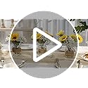 Yuxung 43 Pcs/ 6 Set Rose Mason Jar Table Centerpiece Mason Jar Vases Faux Floral with Rope Boho Rustic Flower Table Decor...