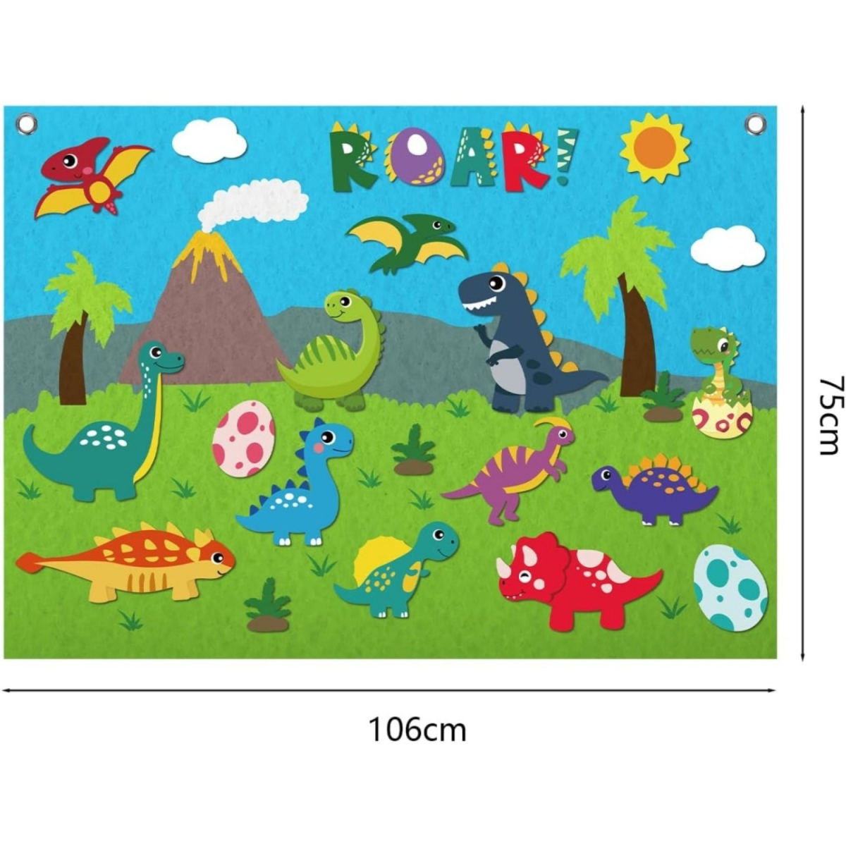 Party Gifts: Dinosaur Felt Storyboard, Felt Board, Educational Interactive Activity, Kids’ Room Party Gifts