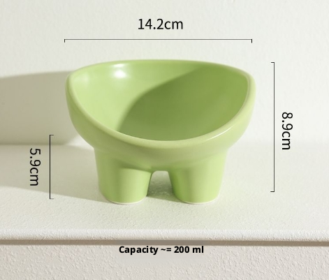 Pet Cat Bowl-Green-1 pack