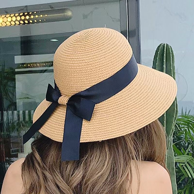 Korean Style Bow Outdoor Sun Protection Foldable Sun Hat