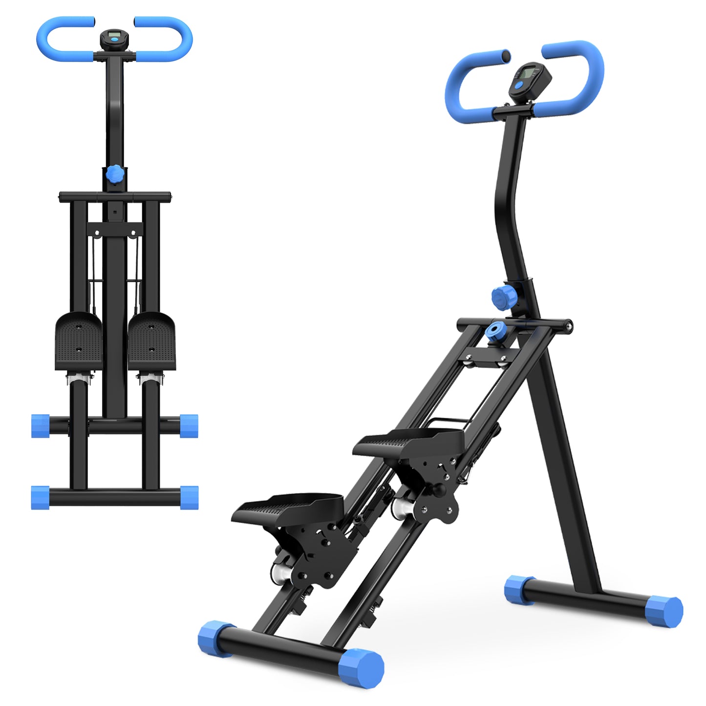 Stair Stepper For Home-Upgrade Vertical Climber Workout Machine For Full-Body Exercise Climber Fitness Equipment With Stable Frame Adjustable Handlebar-Blue