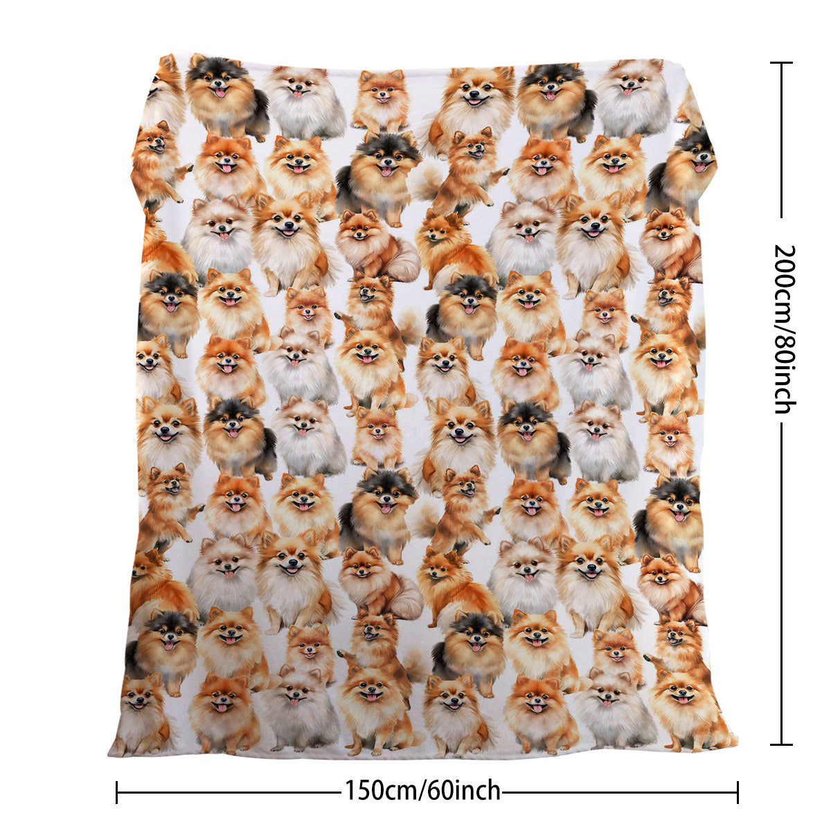 Pomeranian Dog Throw Blanket,Pomeranian Gifts For Dog Lovers,Flannel Blanket For Dog Mom Dad,Soft Blankets For Sofa Bed