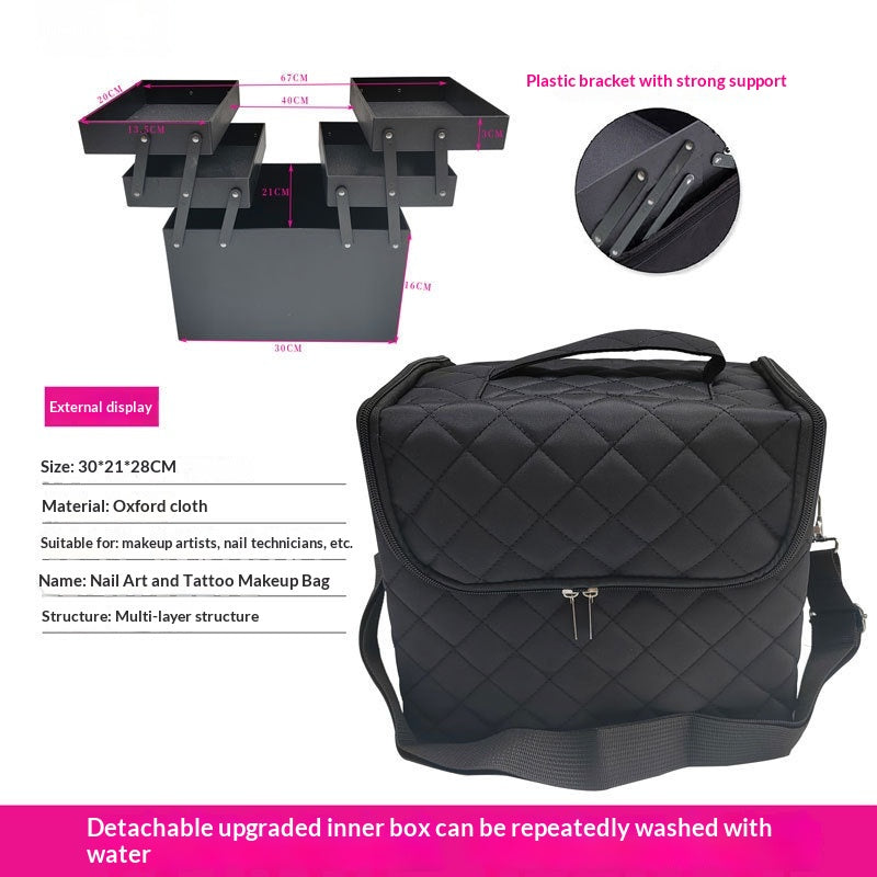 Foldable Cosmetic Bag Large-capacity Portable Makeup Case