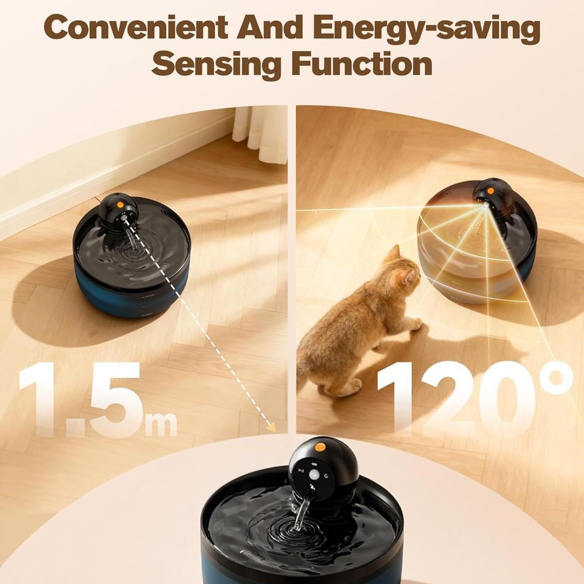 Plastic Smart Sensor Pet Water Fountain