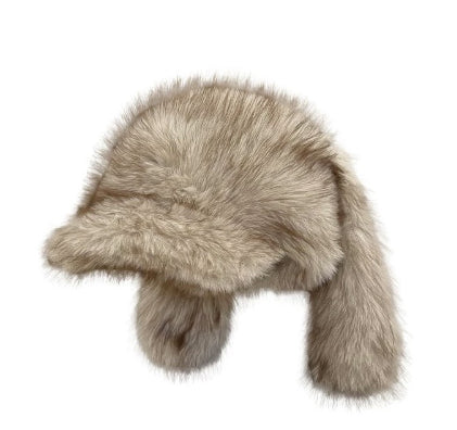 Korean-style Sweet And Cute Bunny-ear Plush Hat