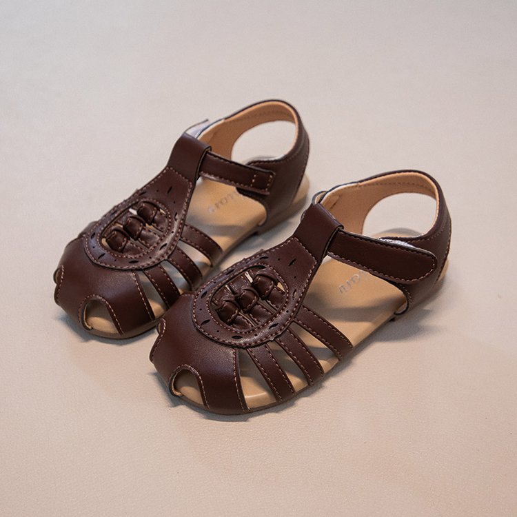 Ins Baotou Woven Roman Sandals Summer New Korean Version Girls Hollow Princess Shoes Beach With Skirt