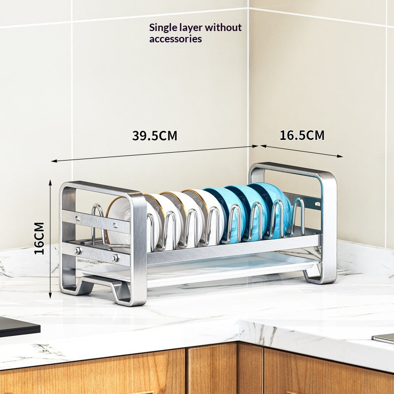 Stainless Steel Multi-Tier Kitchen Dish Rack
