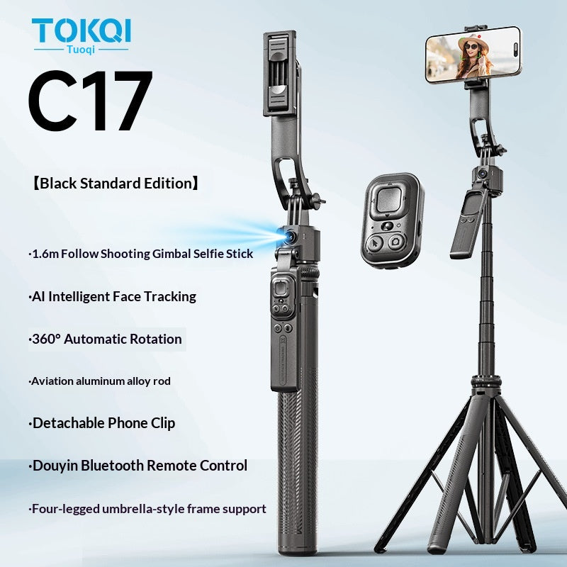 C17 Smartphone Selfie Stick Smart Stabilized Extendable Gimbal With Full Auto Mode