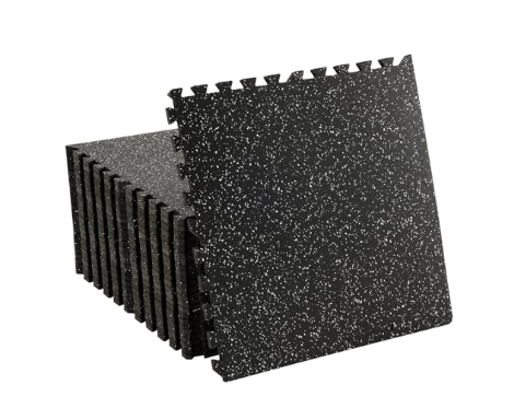 Interlocking Rubber Floor Tiles, Fitness MATS 1-2 Inch Thick, Floor Rubber MATS, Anti-slip