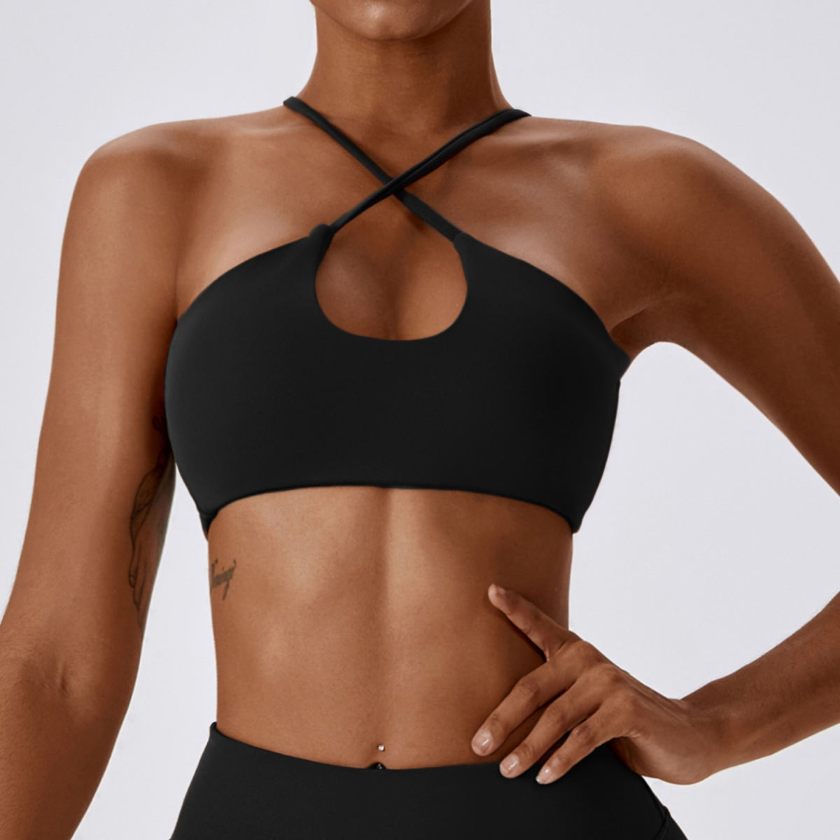 Women's Cross Push-up Beauty Back Yoga Bra Running Exercise Vest Top