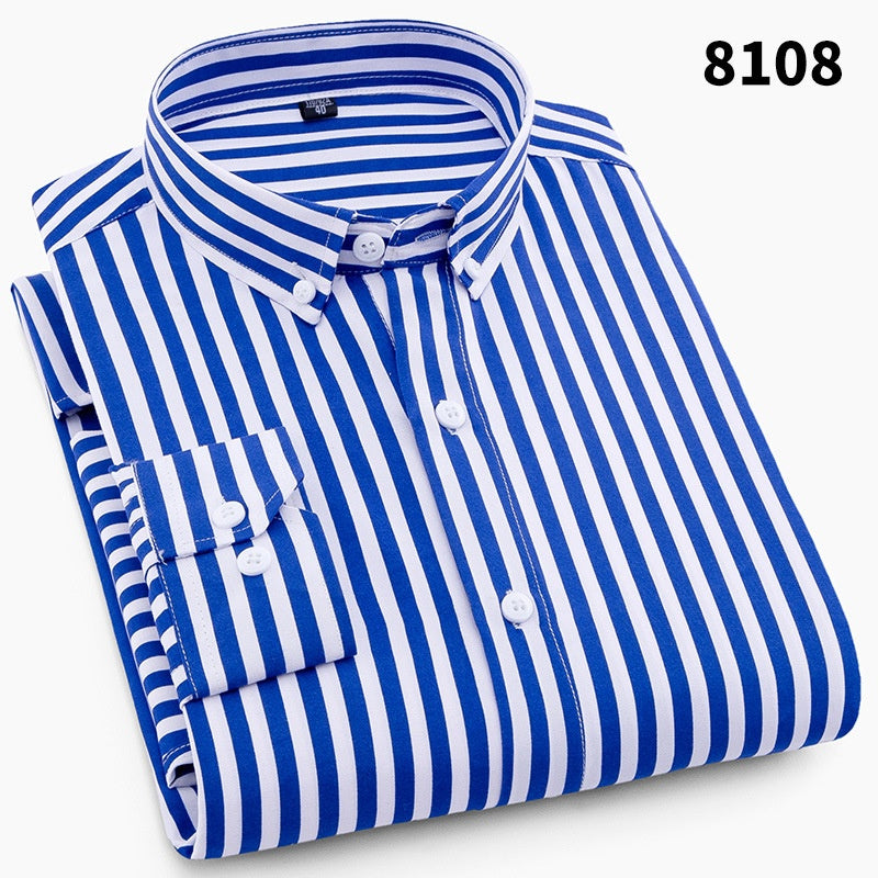 Men's Printed Long-sleeved Shirt Korean Style