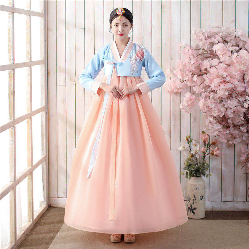 Retro Fashion Hanbok Korean Ethnic Costumes Stage Dance Costumes