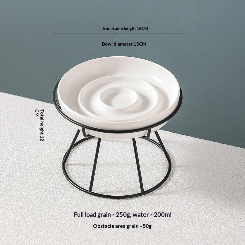 Ceramic Slow Feeding Bowl Cervical Spine Protection