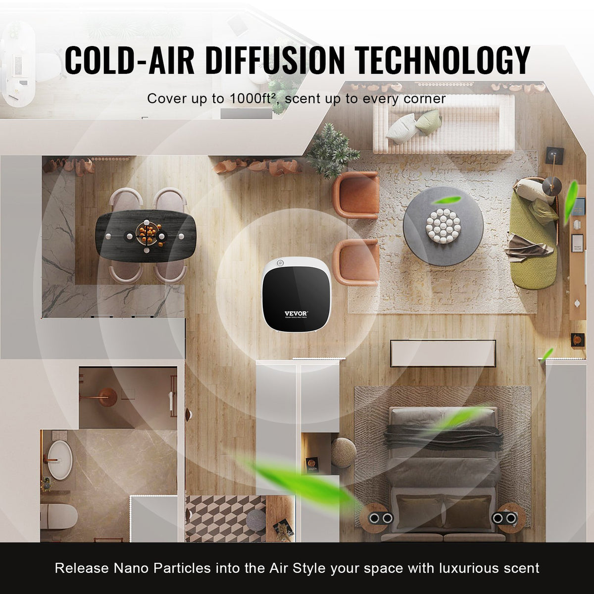 Duft-Luftmaschine, 100 Ml Bluetooth-Smart-Diffusor Für Ätherische Öle, Wasserloser Duftdiffusor Mit Kaltlufttechnologie, Aromatherapie-Diffusormaschine Für Zuhause, Büro, Hotel, Spa