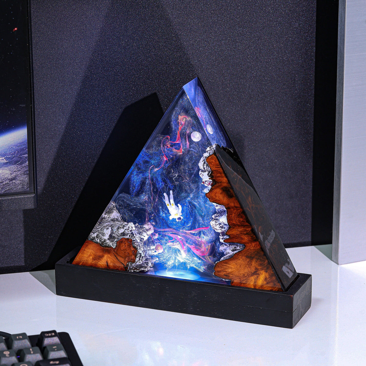 Epoxy Resin And Wooden Night Light Epoxy Resin Room Decor Lamp