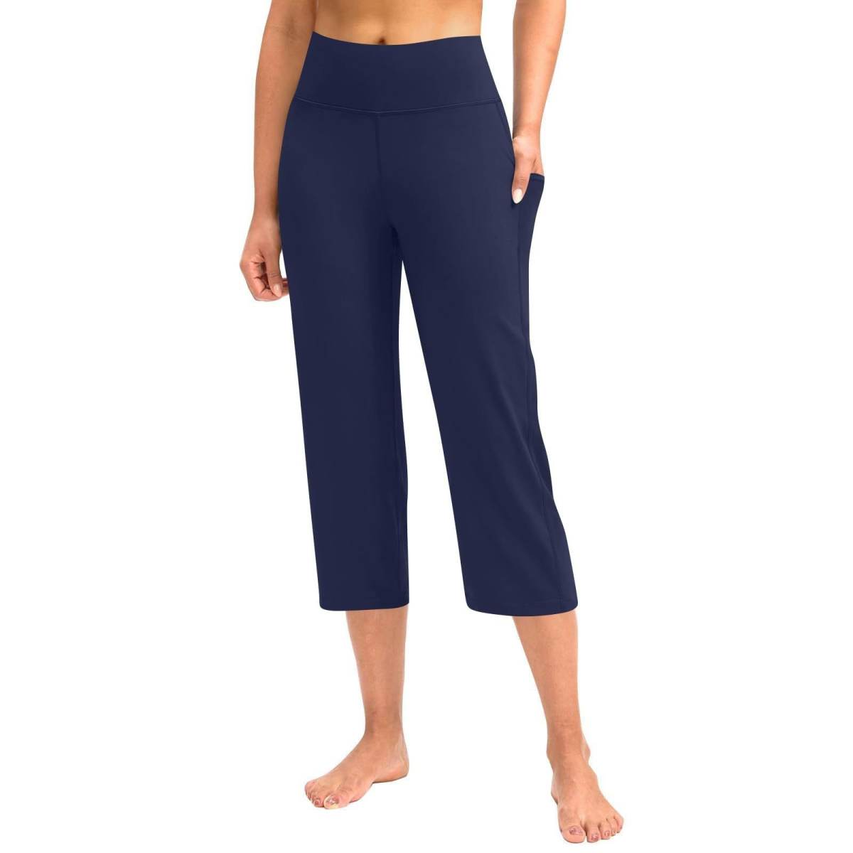 Women's Sports Yoga Waist Of Trousers Head Built-in Changing Bag