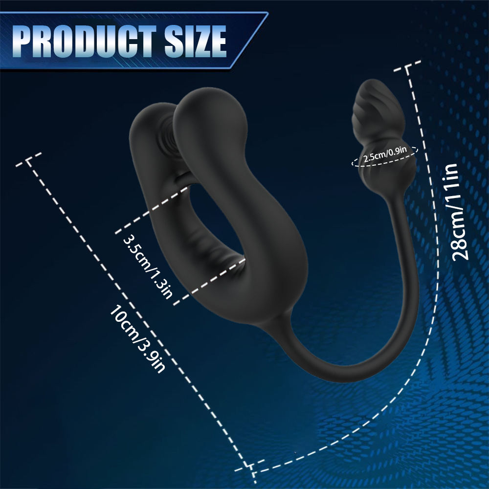 3-in-1 Male Pleasure Device With Vibration Ring & Premium Silicone Design